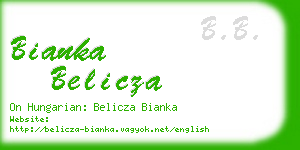 bianka belicza business card